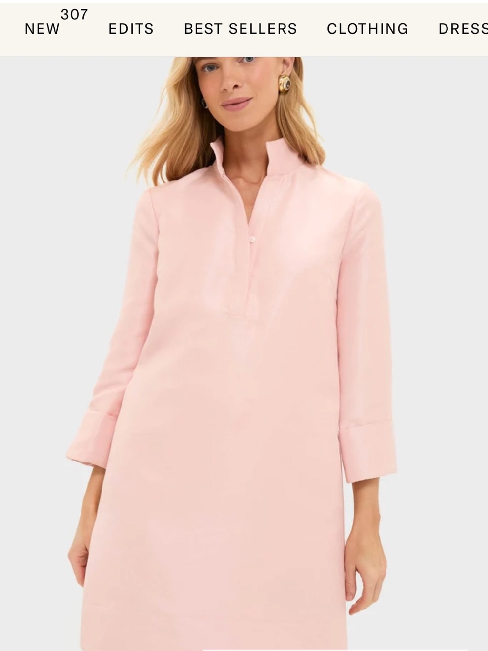 Tuckernuck Megan Blush Pink Tunic Midi Dress. Small flaw last picture